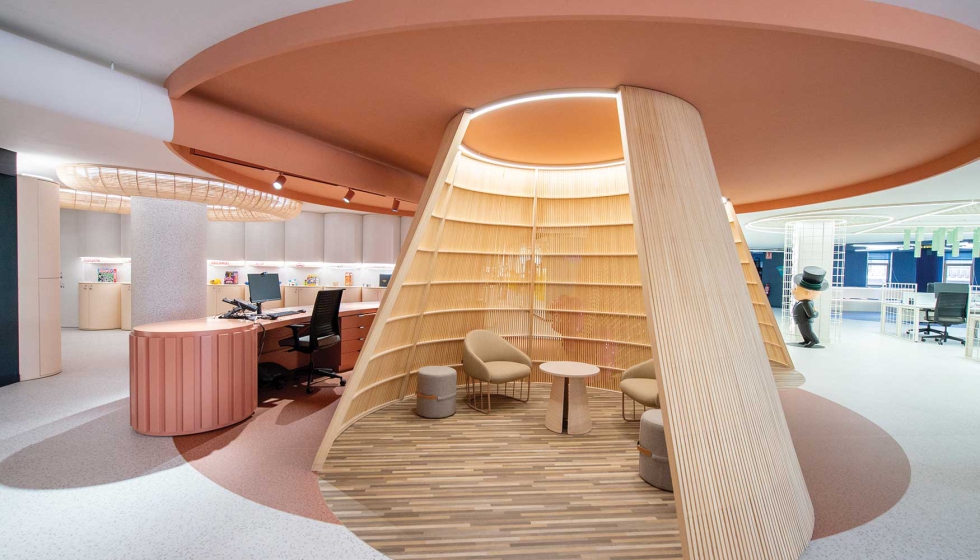 Detalle de uno de los espacios de relax que crea en todo su conjunto un efecto WOW. Foto: Dobleese Estudio