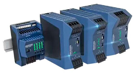 Figura 1: Los rieles DIN simplifican la instalación de fuentes de alimentación y permiten mezclar y combinar componentes...