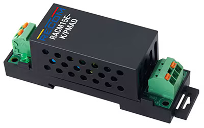 Figura 5: El RACM15E-15SK/PMAD-CTN es un convertidor CA/CC de 15 V y 15 W montado en riel DIN para la automatización de fábricas...