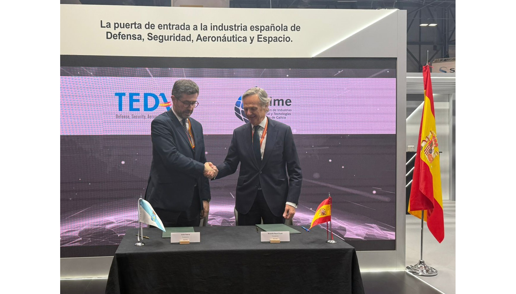 Justo Sierra, presidente de Asime, y Ricardo Mart Flux, presidente de Tedae...