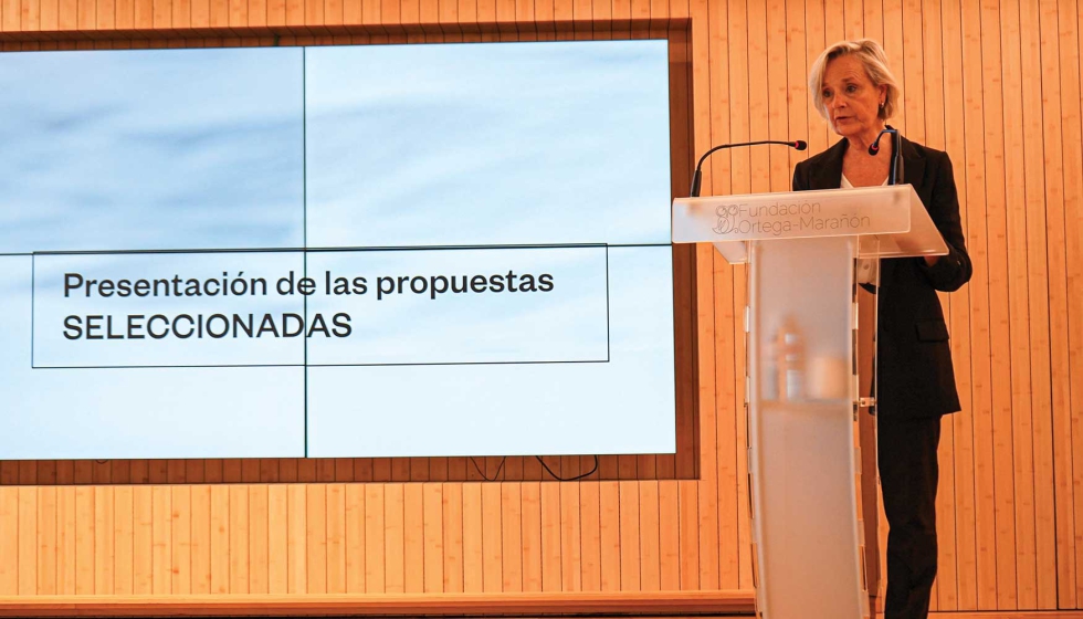 Marta Vall-llosera, presidenta del CSCAE, durante la presentación de la segunda fase de estos Premios Arquitectura 2025 que llegan a la 4ª edición...