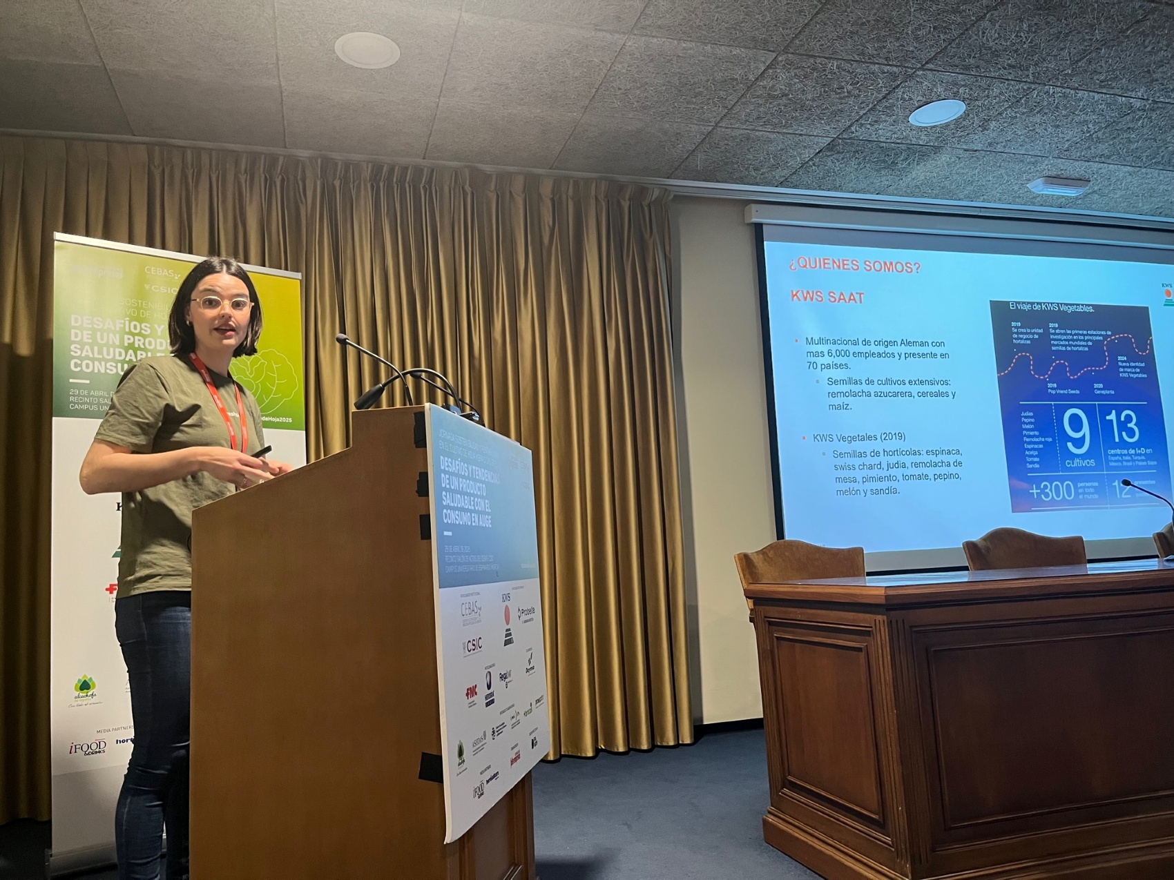 Lorena Snchez, Account Manager Baby Leaf KWS Espaa, particip conjuntamente con Jos Carlos Grajeda...