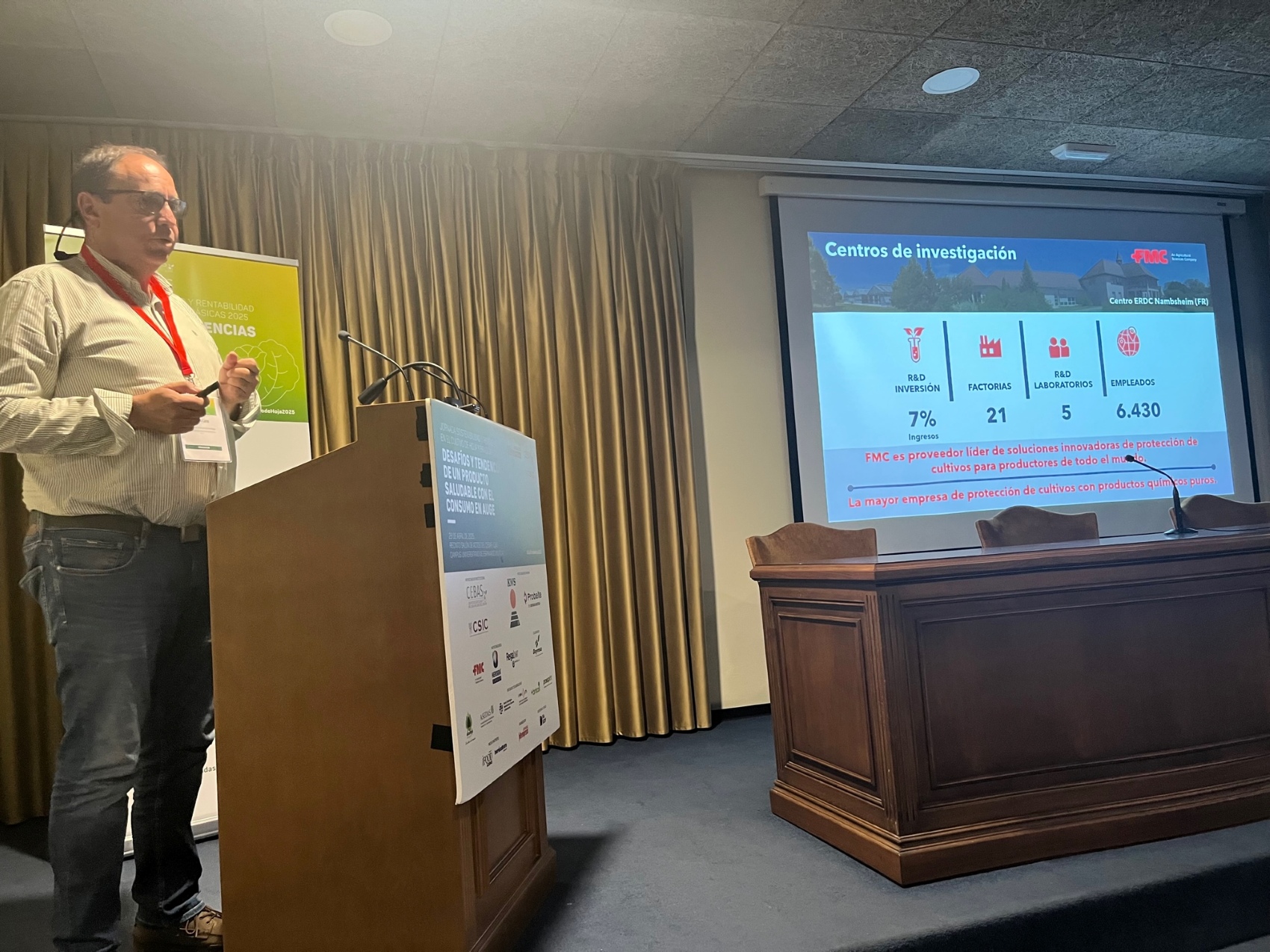 Alfonso Cano, responsable de Desarrollo de Negocio Estratgico para el Sureste en FMC, en un momento de su ponencia