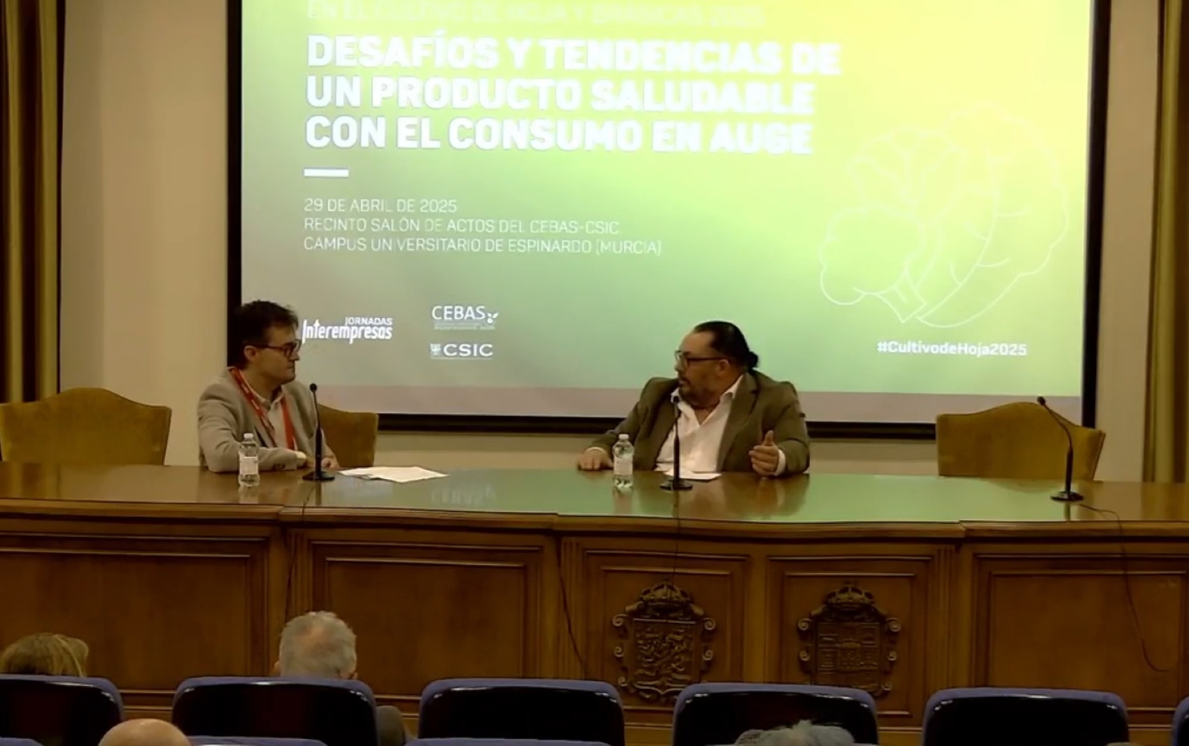 Elio Sancho, coordinador de Horticultura y Distribucin Hortofrutcola en Interempresas, y Carlos Soto, director de Canova Espaa...