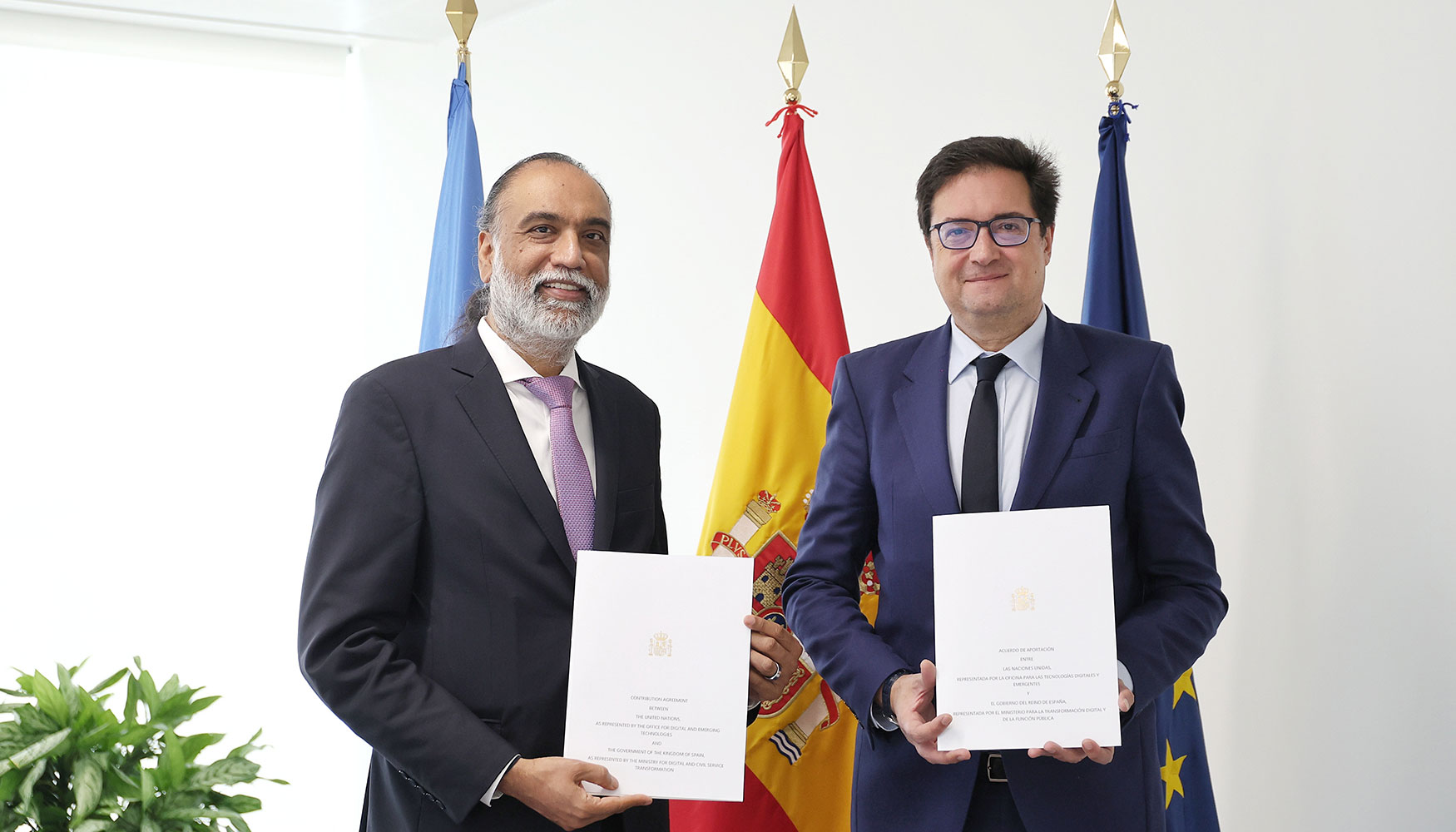 Foto de Espaa firma con la ONU el acuerdo para establecer una divisin de la Oficina de Tecnologas Digitales y Emergentes en Valencia