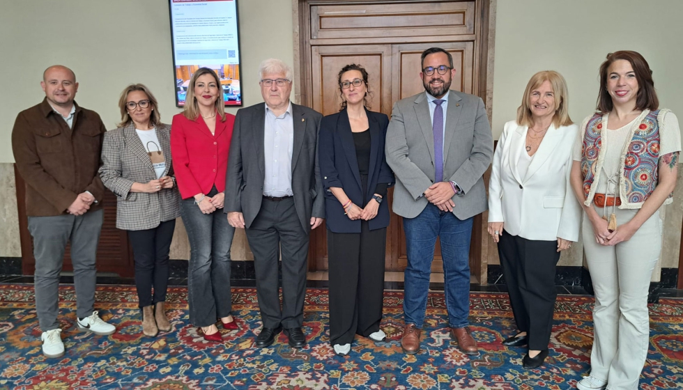 Aitana Gar�, en el centro de la imagen, con la Comisi�n de Trabajo y Empleo Social del Senado