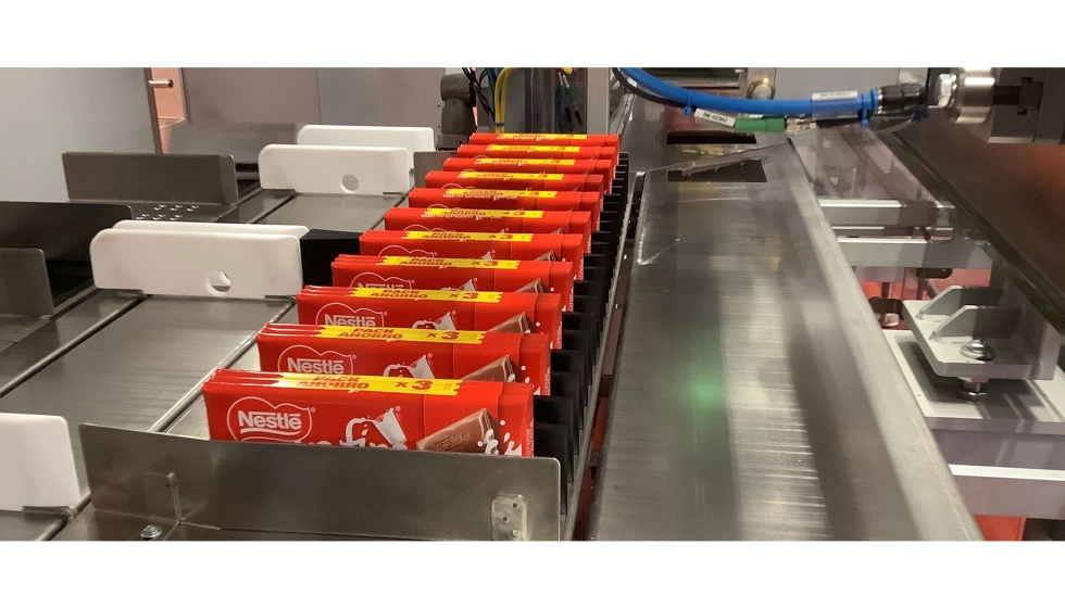 La factor�a c�ntabra desarrolla un multipack libre de pl�stico para las tabletas de chocolate de Nestl� Extrafino y Nestl� Postres...