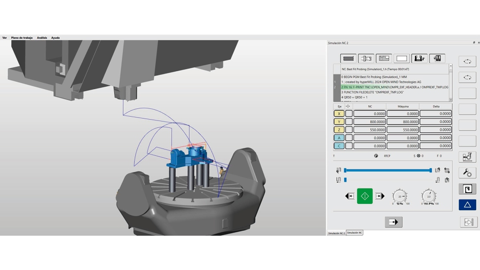 Mediante una medici�n en 3D, la pieza se palpa directamente en la m�quina...