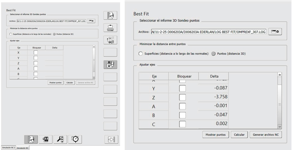 hyperMILL BEST FIT ajusta autom�ticamente el c�digo NC para adaptarlo con precisi�n a la posici�n real del componente
