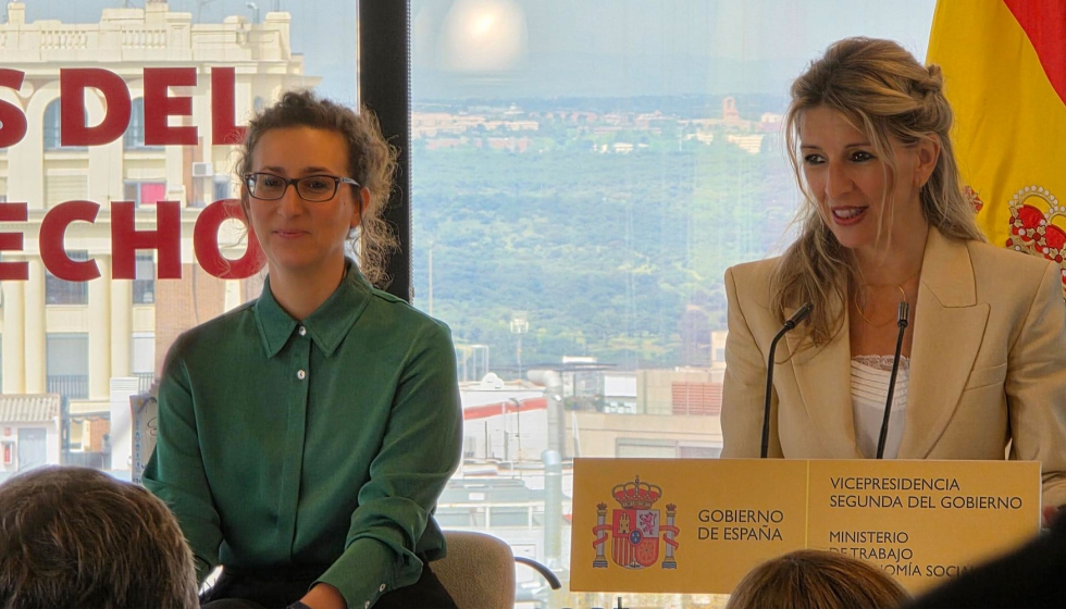 Aitana Gar�, directora del Instituto Nacional de Seguridad y Salud en el Trabajo (INSST), y Yolanda D�az...