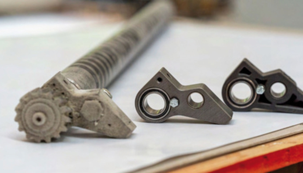 Las piezas de recambio impresas en 3D se ensamblan con rodamientos y componentes met�licos antifricci�n