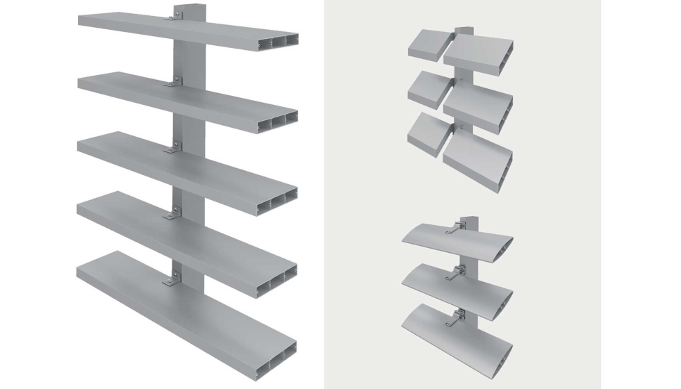 Detalle de lamas fijas