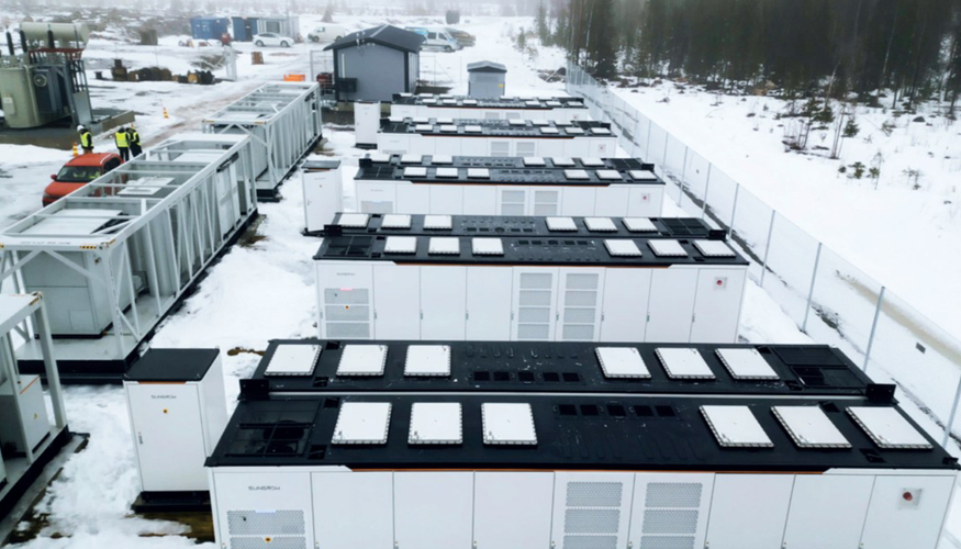Sistema de almacenamiento con bater�as de Sungrow en Simo, Finlandia