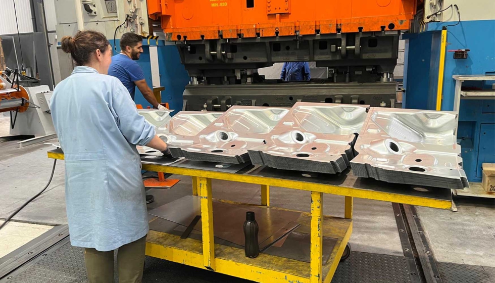 Figura 7: Piezas producidas y transportadas para su almacenaje