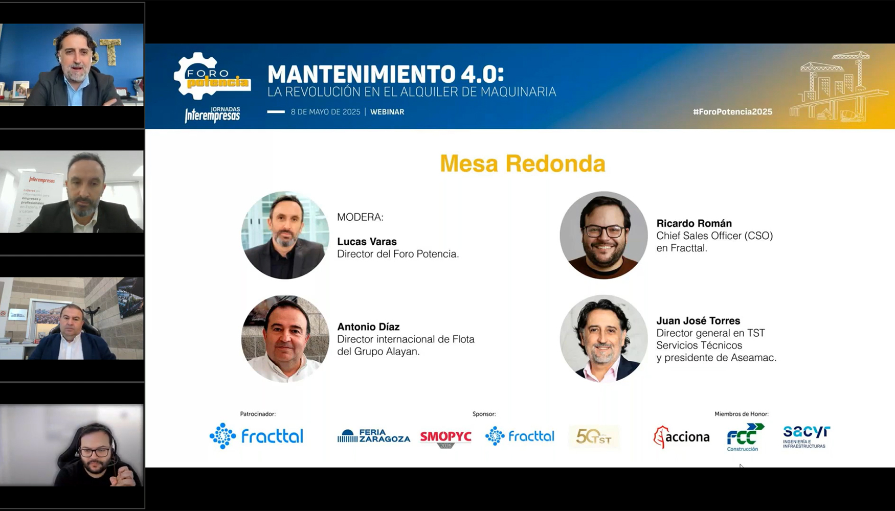 Mesa redonda del webinar