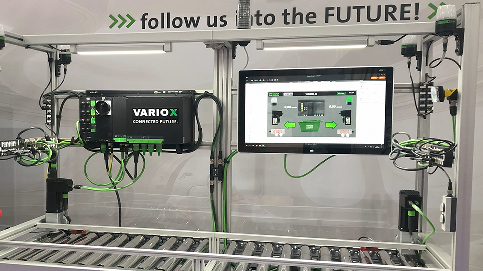 A plataforma de automao descentralizada Vario-X  um dos destaques do stand da Murrelektronik...