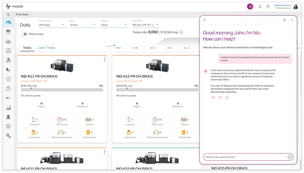HP Nio es un agente de IA de pr�xima generaci�n que proporciona informaci�n en tiempo real y an�lisis predictivos para optimizar el rendimiento de la...