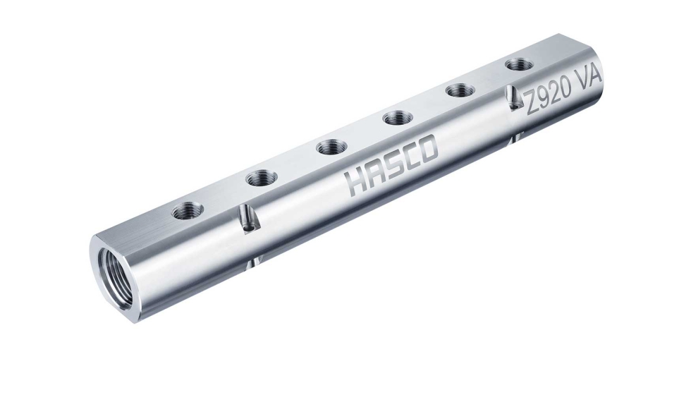 Foto de Hasco lanza nuevos bloques distribuidores Z920/.../VA en acero inoxidable para una configuracin flexible de circuitos de refrigeracin