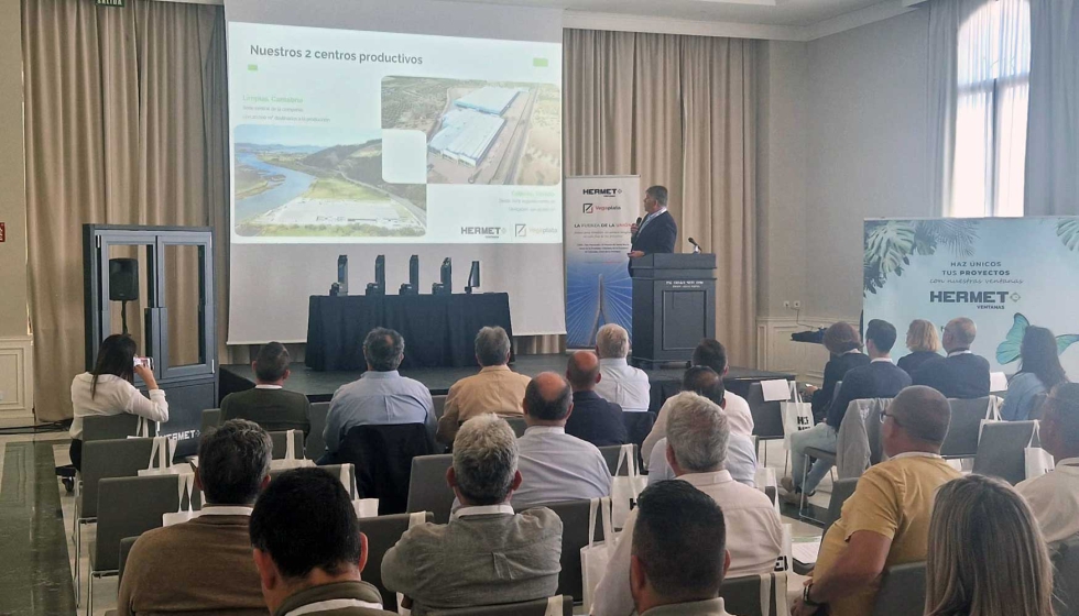 Un instante del acto de presentaci�n de la alianza entre Hermet 10 y Vega Plata para presentar el acuerdo de colaboraci�n para prestar un soporte...