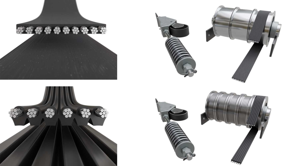 La firma proporciona igualmente correas certificadas, terminales de correa compatibles y accesorios opcionales como los rodillos de reenv�o...