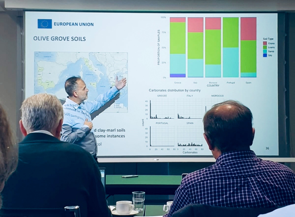 Presentaci�n del coordinador del proyecto Soil O-Live y profesor de Ecolog�a de la Universidad de Ja�n, Antonio Manzaneda...