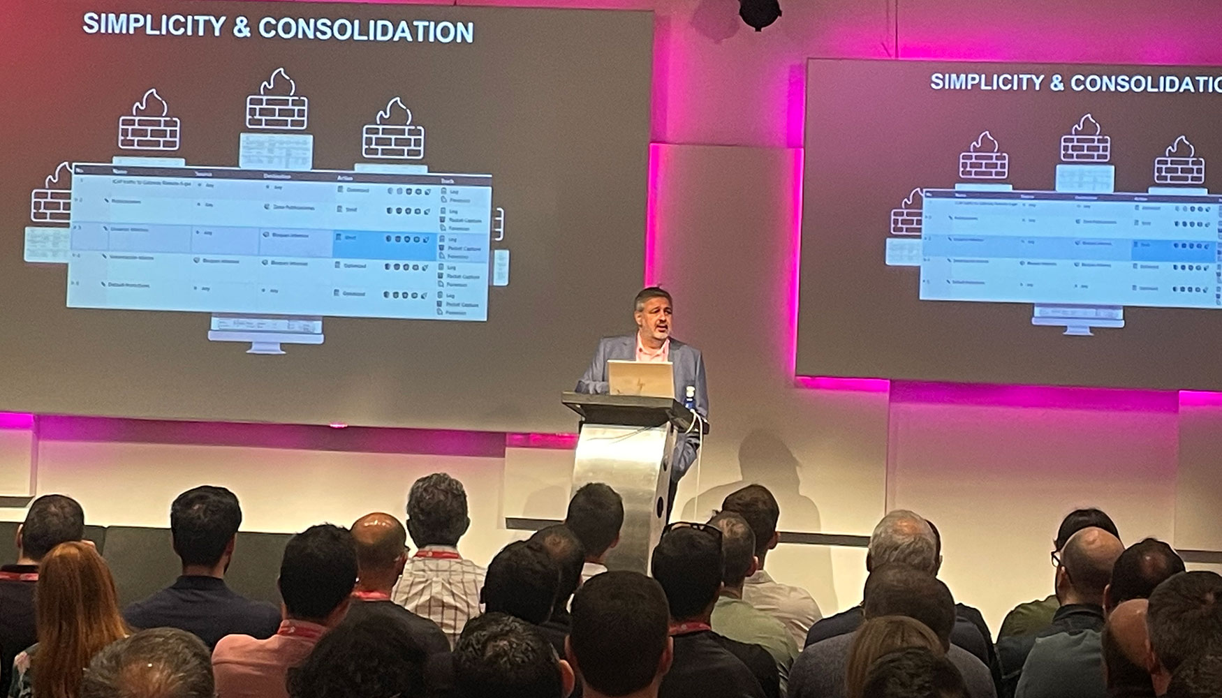 Eusebio Nieva, director t�cnico para Espa�a y Portugal de Check Point, en un momento de su intervenci�n durante el Check Point Engage Madrid...
