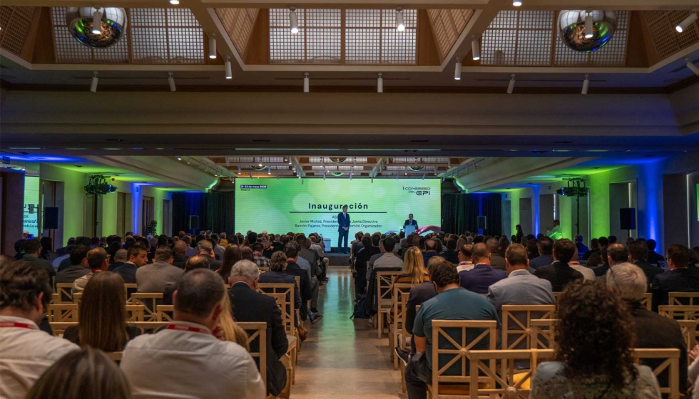 Imagen de la inauguracin del I Congreso del EPI, con la intervencin de Javier Muoz, presidente de Asepal, y Ramn Pajares...