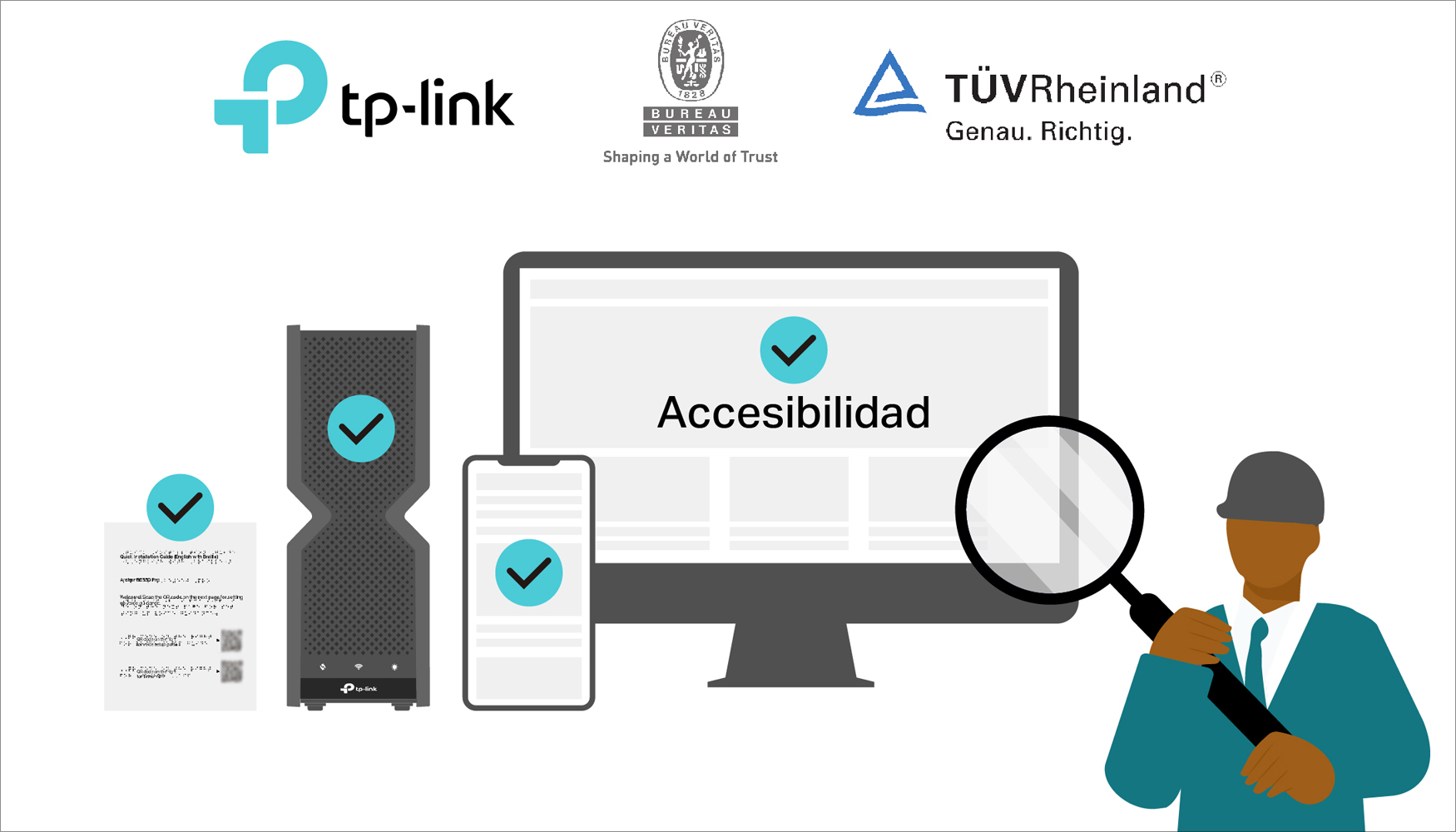 La colaboraci�n de TP-Link con Bureau Veritas y T�V Rheinland garantiza la validaci�n del cumplimiento de la Ley Europea de Accesibilidad de...