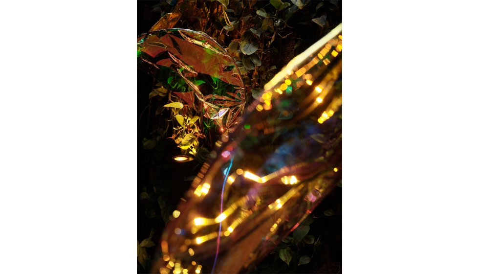 Detalle de unos de los escenarios de �Cauiris Petallum� de Rosa Tharrats que se puede visitar en el Wittmore Hotel de Barcelona hasta el pr�ximo 30...