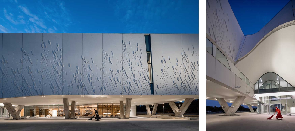 En la zona exterior se instalaron soluciones Palco, Linealuce Mini 47 y Laser Blade InOut, cuya misin era minimizar el impacto medioambiental...