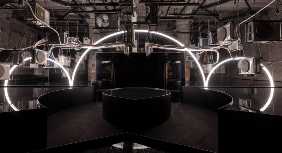 Detalle de 'The Third Paradise Perspective' by Fondazione Pistoletto Cittadellarteda en la Bienal de Venecia. Foto: Riccardo Banfi...