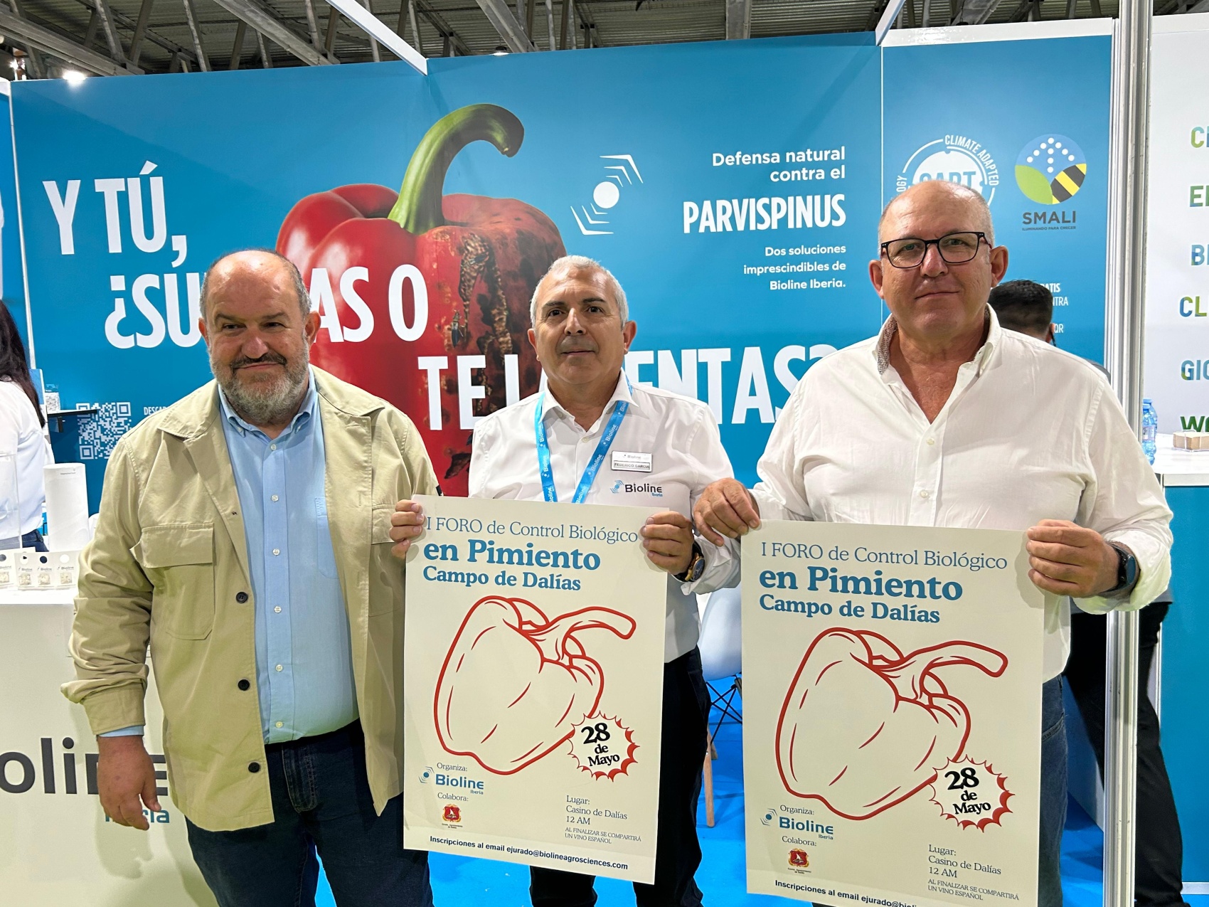 Momento de la presentacin del I Foro de Control Biolgico en Pimiento Campo de Dalas, organizado por Bioline Iberia y el Ayuntamiento de Dalas...