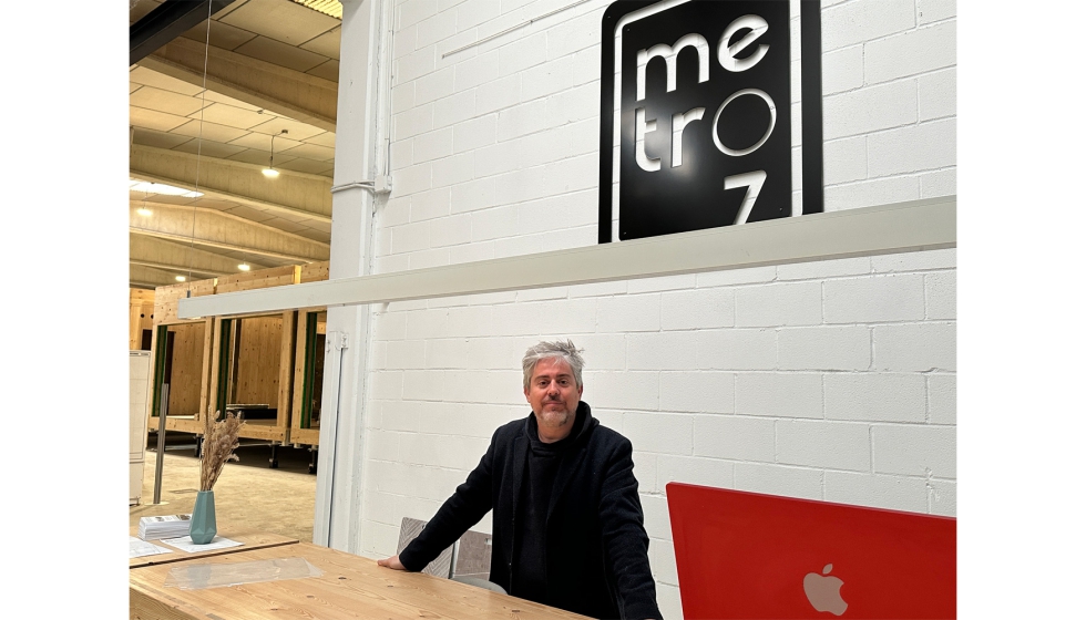 Jos� Bailach, socio y jefe de Dise�o e Innovaci�n de Metro7 en la nave situada en la localidad aragonesa de Pinseque