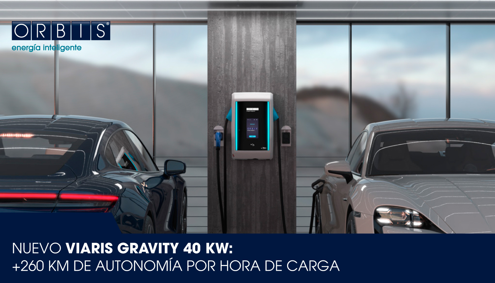 Viaris Gravity 40 kW optimiza el proceso de carga con una potencia que permite reducir significativamente los tiempos de recarga...