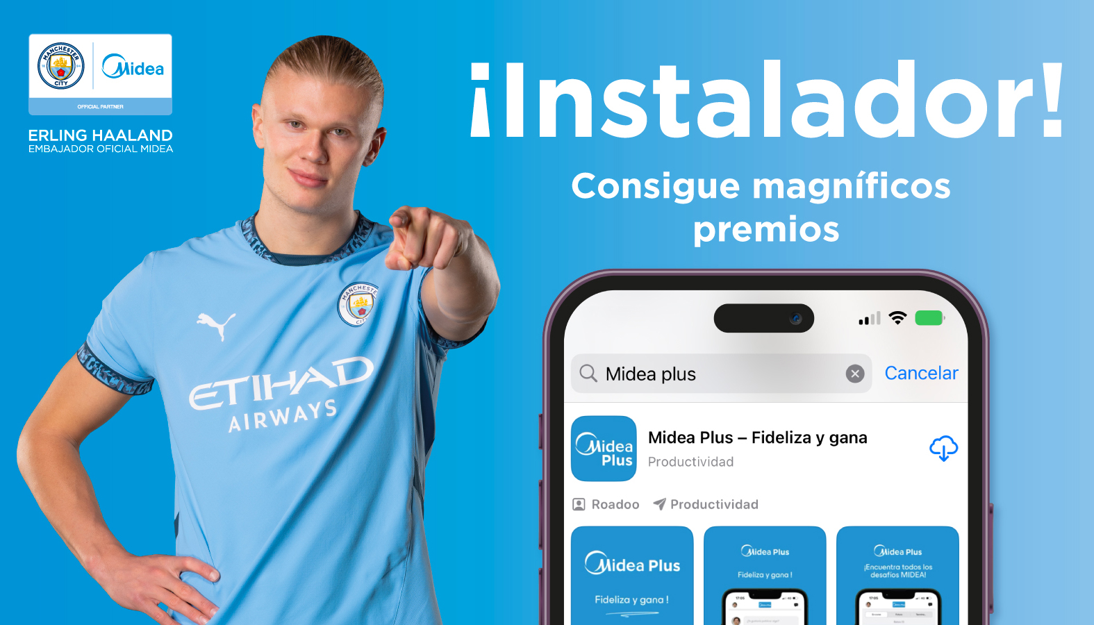 Para participar en el programa de fidelizaci�n Midea Plus se debe descargar la aplicaci�n