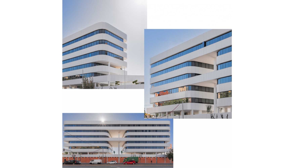 Los modelos de vidrio que se han usado para el edificio Infinity son: Gris 8T/ 16/ KSIF 66.1. 