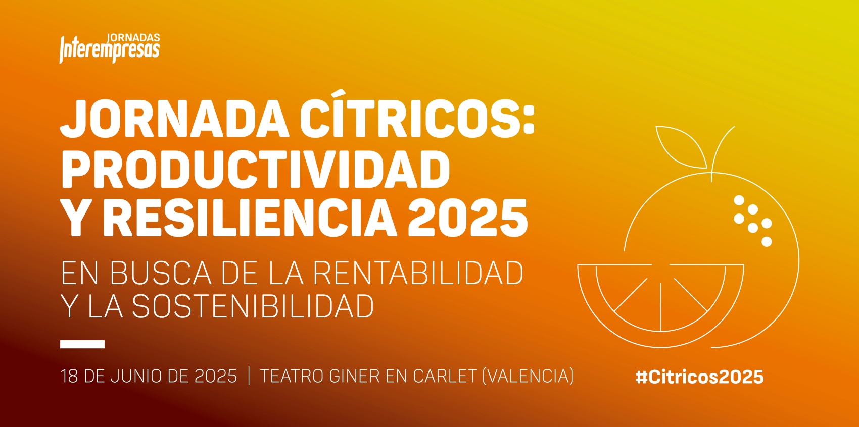 Imagen del cartel para la ‘Jornada Cítricos: productividad y resiliencia’ Imagen del cartel para la ‘Jornada Cítricos: productividad y resiliencia’