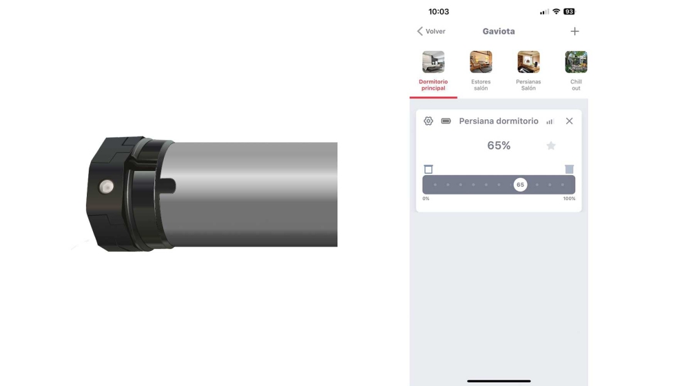 Los motores Elite-i Solar son totalmente inal�mbricos y pueden controlarse mediante la App Gaviota