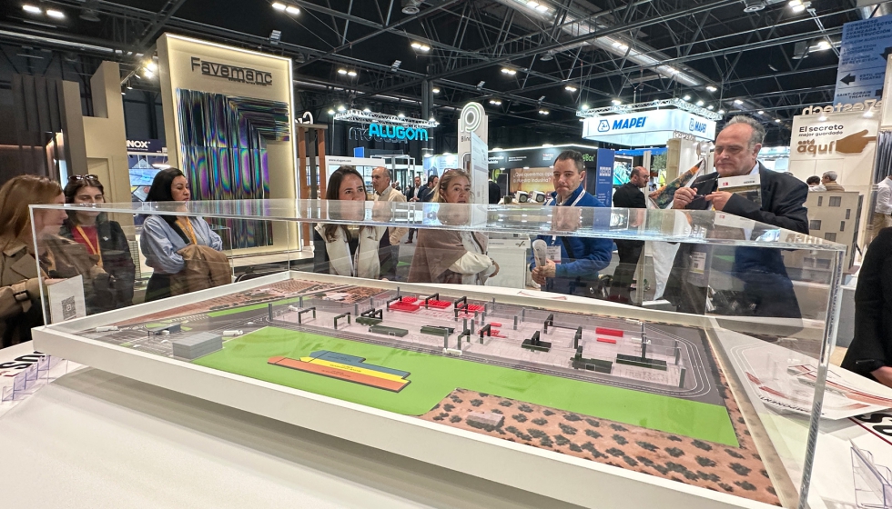 Imagen de la maqueta de la nueva factor�a de Componentes y unidades constructivas que se est� renovando en la localidad jienense de Villanueva de la...