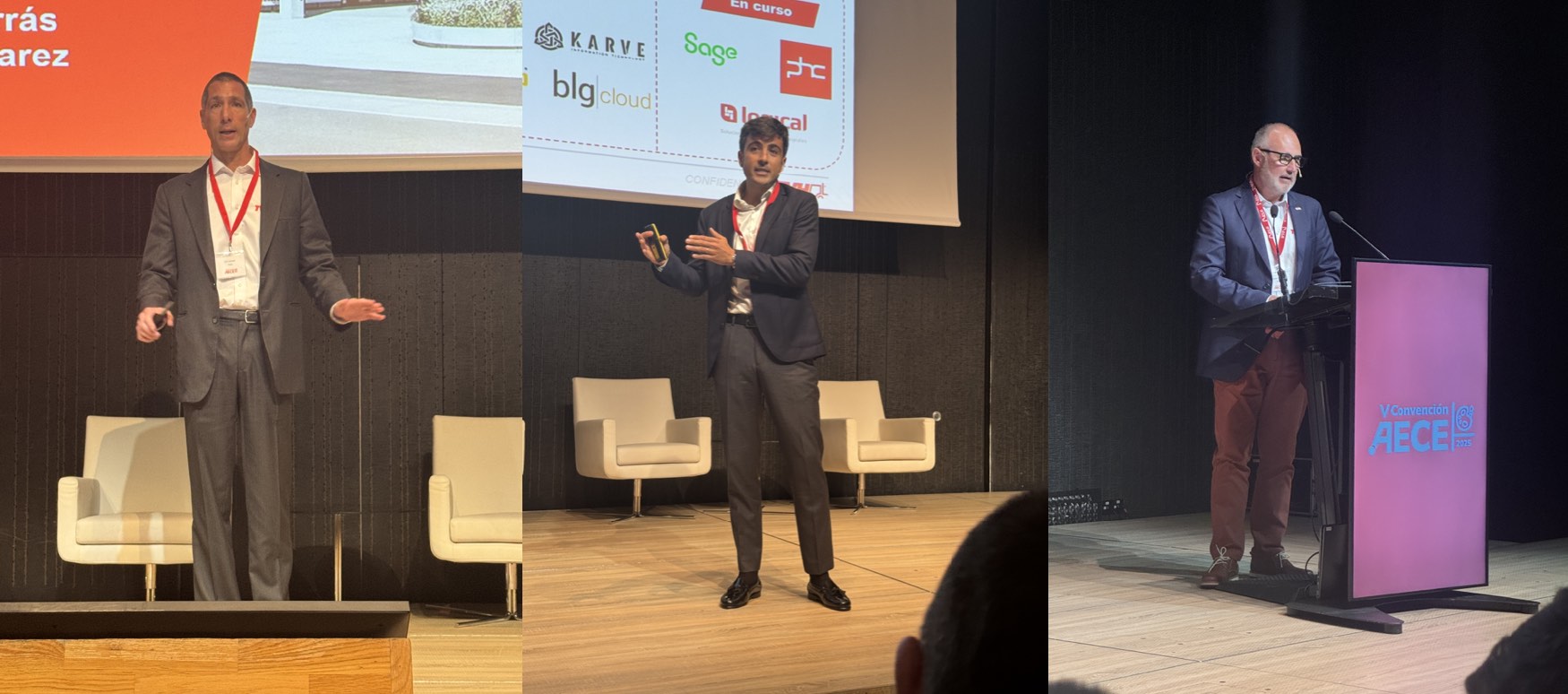 De izquierda a derecha: Jon Lecue, Mario Borrs y Javier Surez, de TVH