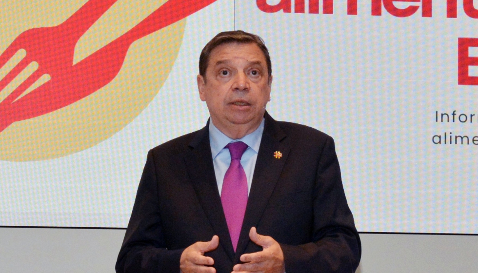 El ministro Luis Planas durante la presentaci�n del Informe de Consumo Alimentario 2024