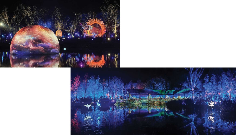 Dos instant�neas de esta pieza audiovisual que se ha realizado con soluciones de Christie