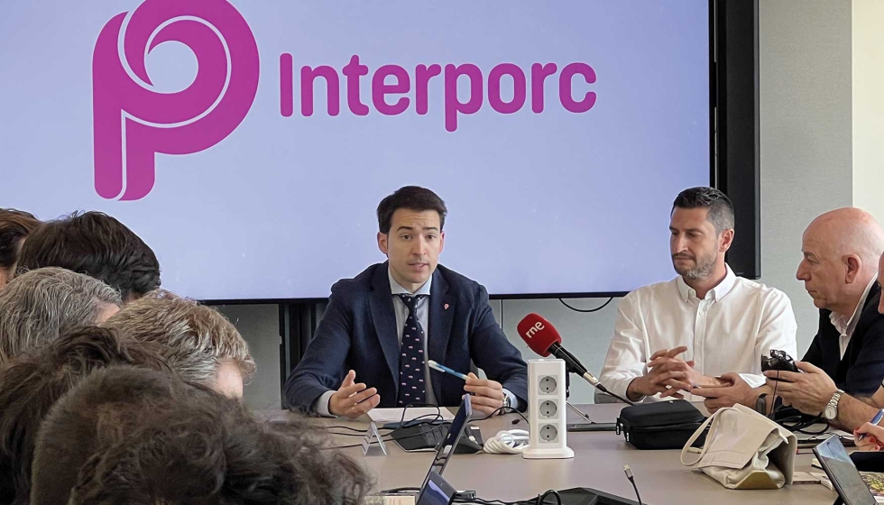 Daniel de Miguel, director adjunto de Interporc, en la presentaci�n del balance anual del sector