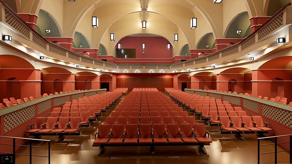 Aspecto de la sala con todos los elementos de 1970 ya eliminados. Fuente: Rdio Maricel de Sitges