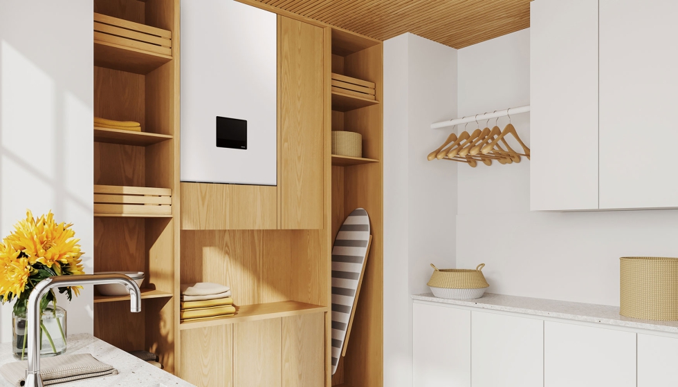 Las nuevas unidades interiores para calefacci�n y agua caliente sanitaria son compactas...