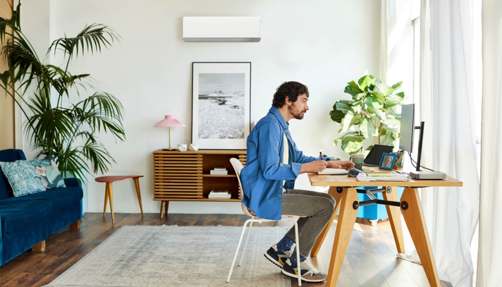 Bosch Climate 7000i instalado en la oficina de una vivienda