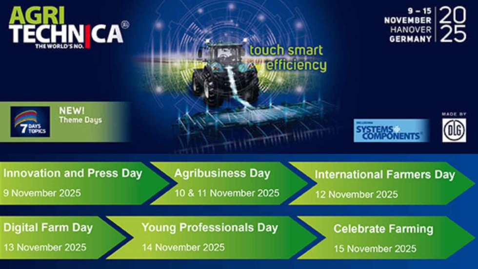 Foto de '7 dias, 7 temas': a Agritechnica 2025 segmentar o programa em temas gerais