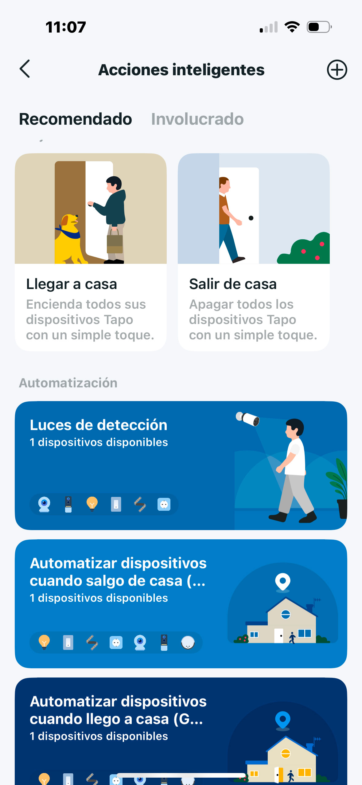 Desde la APP Tapo podemos acceder a acciones inteligentes como automatizar funciones o sincronizar la c�mara con oros dispositivos del hogar...