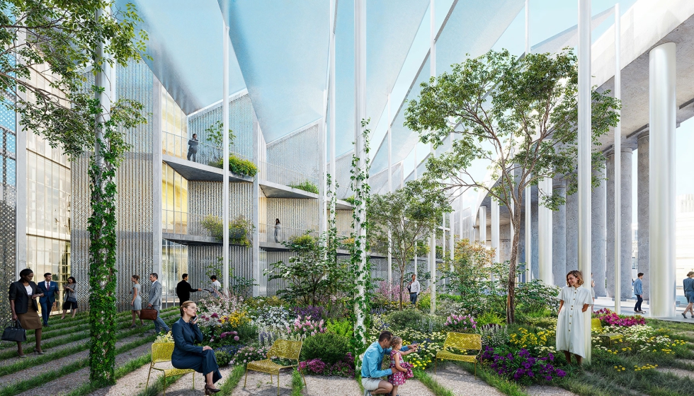 O Fira Barcelona Innovation Hub estar rodeado por espaos ajardinados abertos ao pblico
