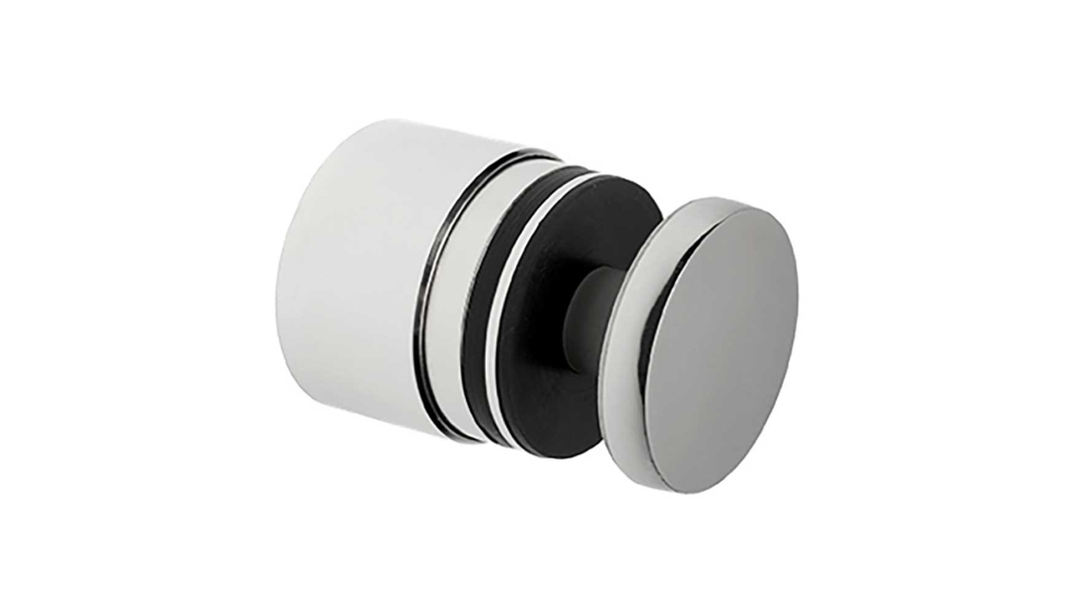 Detalle del botn Glassfit CC-775 para la instalacin de barandillas de vidrio, de Comenza